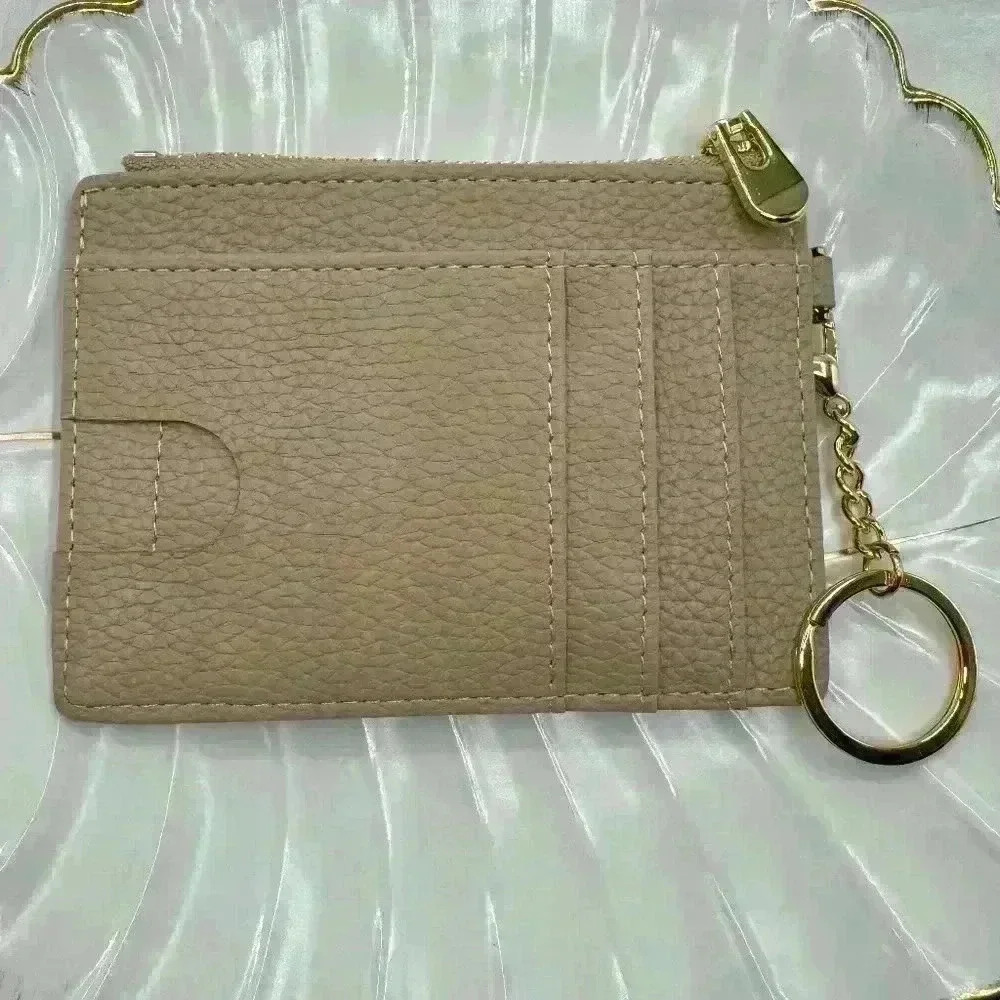 Khaki Card Keychain Wallet